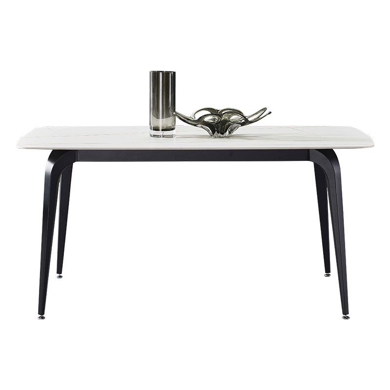 Designer 1/4/5/7 pezzi Set da tavolo da pranzo set di dinette top in pietra bianca