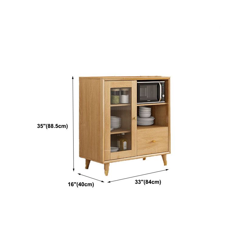 Color natural apare de lado de madera maciza con puerta y cajón