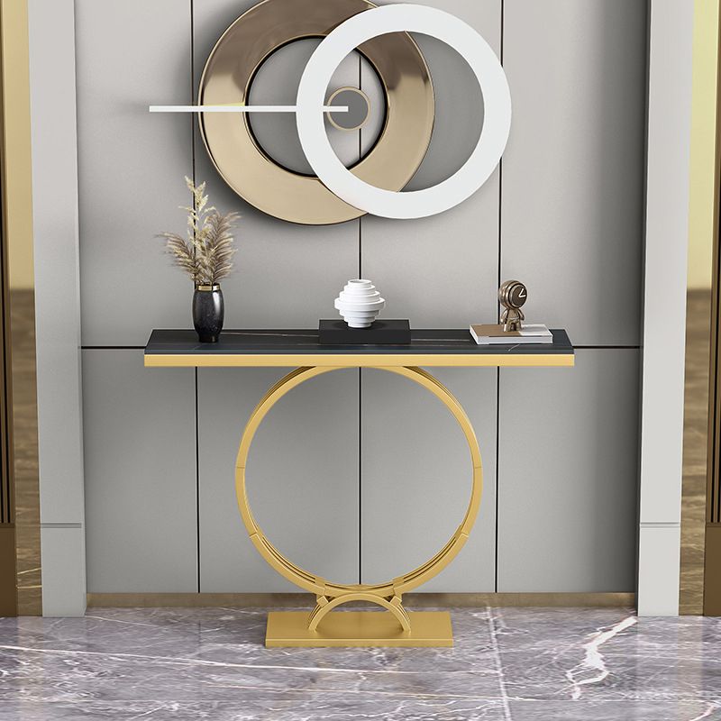 11.81" W Glam Rectangle Console Accent Table Antique Finish Console Sofa Table