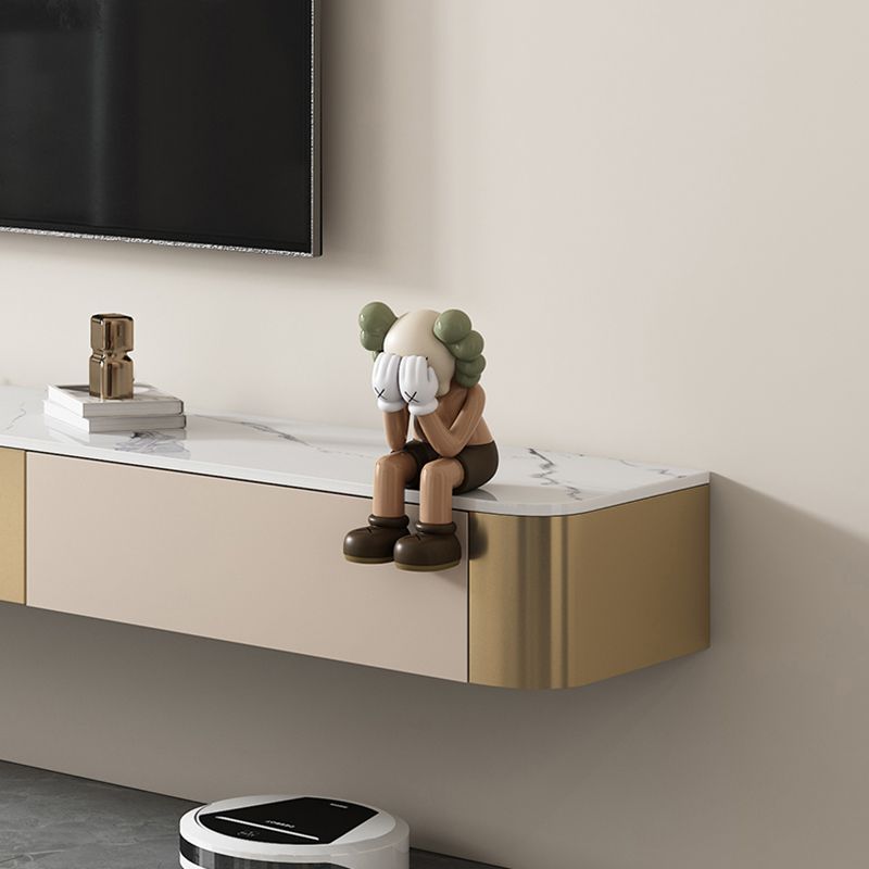 Glam Stone – console TV, meuble TV mural avec rangement pour le salon