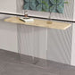 Solid Wood Rectangle Accent Table 31.5-inch Tall End Table with Acrylic Leg Clearhalo 'Console Tables' 'console_tables' 'Entry & Mudroom Furniture' 'furn' 'furn_console_tables' 'Furniture' 1200x1200_ebc7f270-ef93-4b1e-8853-6974c8f1fd0a