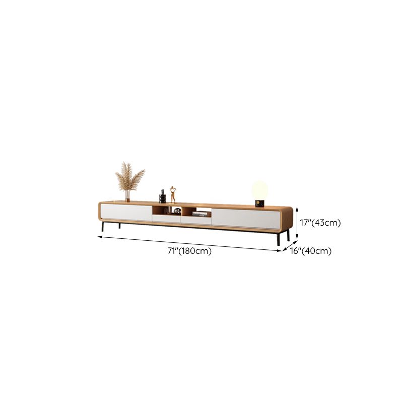 Contemporary TV Stand Open Storage Engineered Wood TV Media Console with Drawers Clearhalo 'furn' 'furn_tv_stands_entertainment_centers' 'Furniture' 'Living Room Furniture' 'TV Stands & Entertainment Centers' 'TV Stands & Media Storage Furniture' 'tv_stands_entertainment_centers' 1200x1200_ebc834d8-35bb-486c-b16c-f7dc005e8400