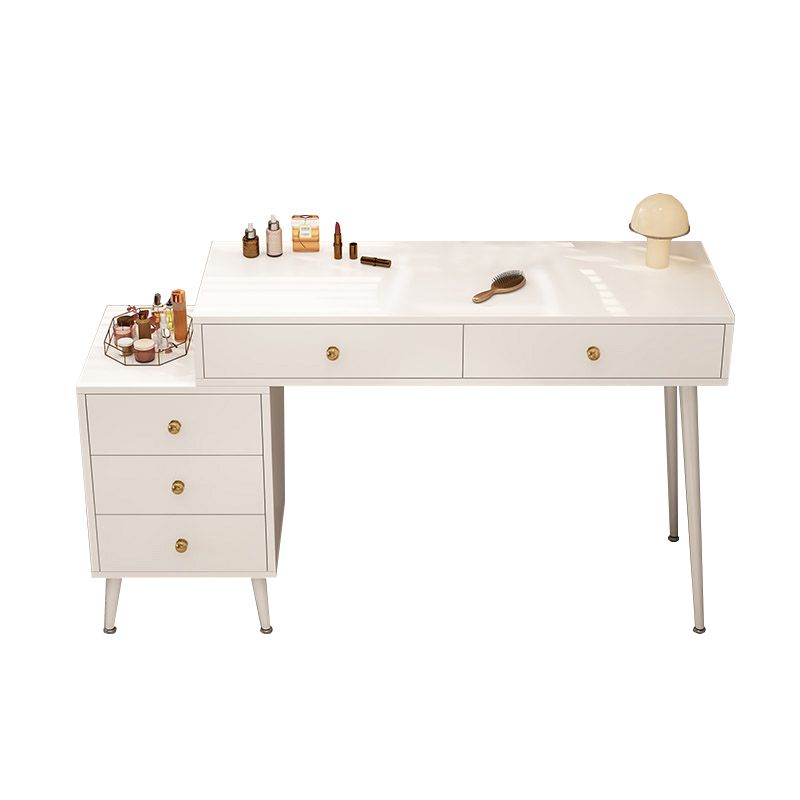 Modern Lighted Mirror Dressing Table Bedroom Makeup Table in White