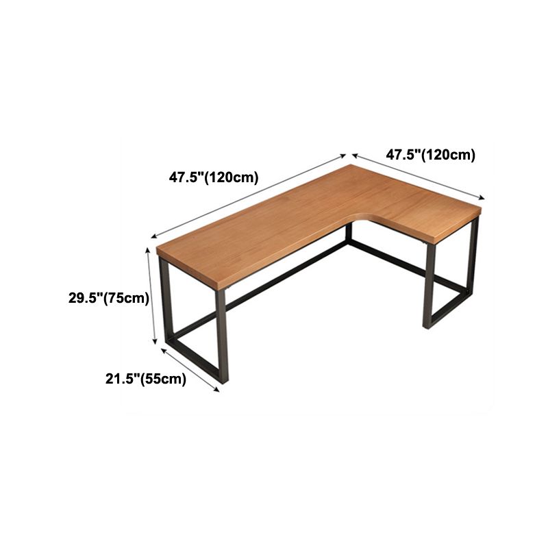 L-Shaped Modern Study Table Fixed Writing Table of Pinewood Solid Wood without Cabinet Clearhalo 'Furniture' 'furniture_office_desk' 'Office Desks' 'Office Furniture' 'office_desk' 1200x1200_ebc8e079-0f57-40b8-80f6-4cebf922c8be