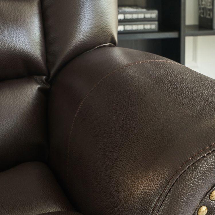 40.94 "de ancho marrón reclinable estándar silla reclinable de cuero genuino