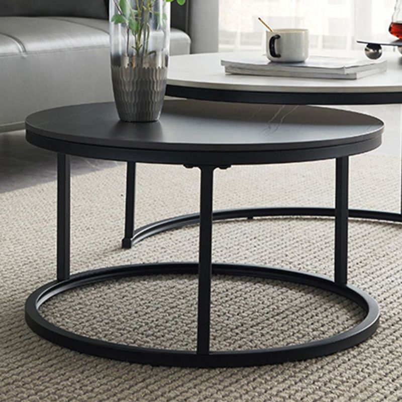Minimalism Frame Cocktail Table Slate Top Coffee or End Table with Storage Drawers Clearhalo 'Coffee & Accent Tables' 'Coffee Tables' 'coffee_tables' 'furn' 'furn_coffee_tables' 'Furniture' 'Living Room Furniture' 1200x1200_ebcbcdbd-b897-49ac-8ba2-7f6aa2f242e9