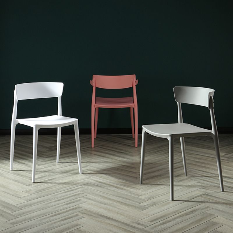 Scandinavian Plastic Dining Armless Chair Open Back Side Chair Clearhalo ' kitchen&dining_furn' 'Dining Chairs' 'Dining Tables & Seating' 'dining_chair' 'furn' 'furn_dining_chair' 'Furniture' 'furniture_dining_chair' 'Kitchen & Dining Furniture' 'kitchen' 1200x1200_ebce9f38-8eb2-4402-874d-fc722ec90695