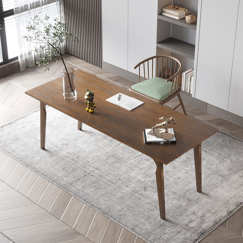 Modern Style Rectangular Office Desk Solid Wood Desk with Parsons Base Clearhalo 'furn' 'furn_office_desk' 'Furniture' 'furniture_office_desk' 'Office Desks' 'Office Furniture' 'office_desk' 1200x1200_ebceef47-07a1-4c1c-92f6-662bbeb5dedc