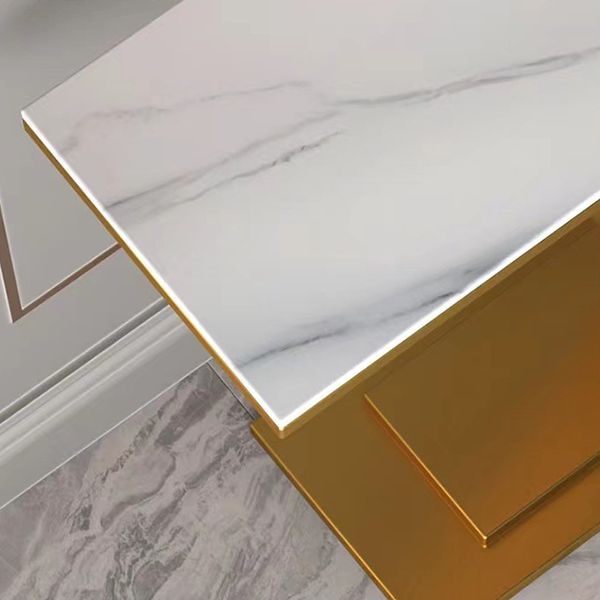 Mesa de sofá de la consola de piedra contemporánea Mesa de metal rectangular para el pasillo