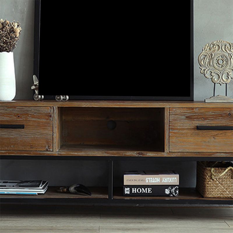 Industrial Wood TV Console Open Storage TV Media Stand for Living Room Clearhalo 'furn' 'furn_tv_stands_entertainment_centers' 'Furniture' 'Living Room Furniture' 'TV Stands & Entertainment Centers' 'TV Stands & Media Storage Furniture' 'tv_stands_entertainment_centers' 1200x1200_ebd1cf62-49b6-4389-956e-42047273022e