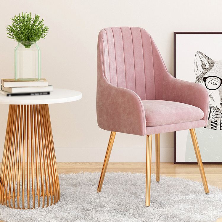 Scandinavian Style Upholstered Arm Dining Chair Solid Back Single Dining Chair for Home Clearhalo ' kitchen&dining_furn' 'Dining Chairs' 'Dining Tables & Seating' 'dining_chair' 'furn' 'furn_dining_chair' 'Furniture' 'furniture_dining_chair' 'Kitchen & Dining Furniture' 'kitchen' 1200x1200_ebd2b81e-370e-43c2-8ec8-f822f9b2f408