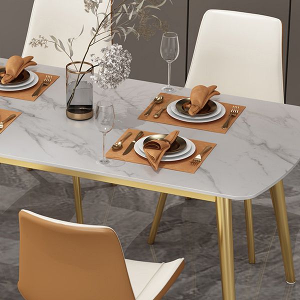 Sintered Stone Modern Style Dining Table White Rectangle Table with 4 Legs Clearhalo ' dining_table' 'Dining Tables & Seating' 'Dining Tables' 'furn' 'furn_dining_table' 'Furniture' 'furniture_dining_table' 'Kitchen & Dining Furniture' 'kitchen&dining_furn' 'kitchen' 'kitchen_dining_table' 1200x1200_ebd31055-2719-4a3d-926a-b862f735da46
