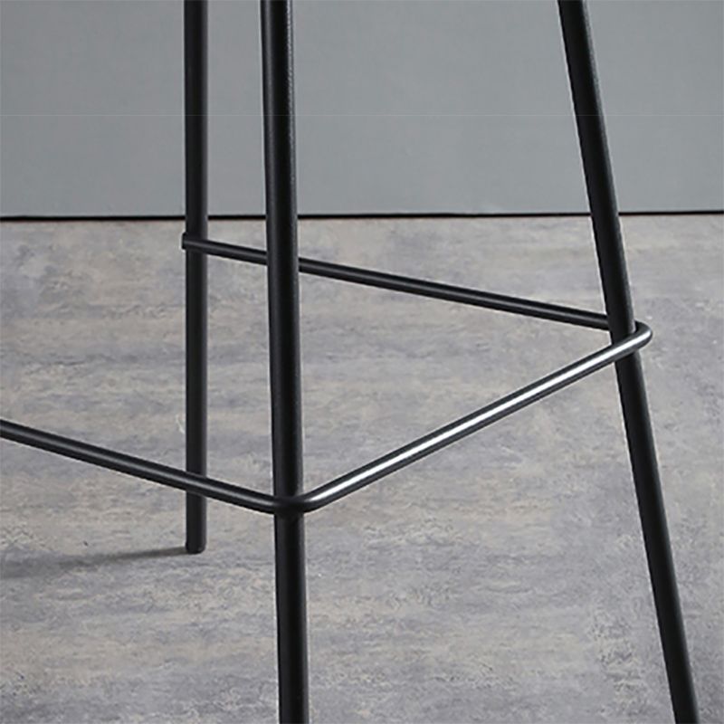 Modern Bucket Low Back Counter Chair Faux Leather Counter Bar Stool for Dining Room