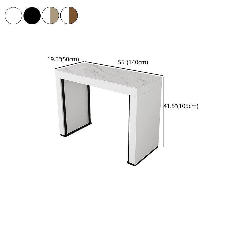 Stone Bar Dining Table Modern Bar Table with Double Pedestal Base for Dining Room Clearhalo 'Bar Furniture' 'Bar Tables' 'bar_tables' 'furn' 'furn_bar_tables' 'Furniture' 'furniture_bar_tables' 'Kitchen & Dining Furniture' 1200x1200_ebd4a551-2754-4326-ab03-f12fc0dea029