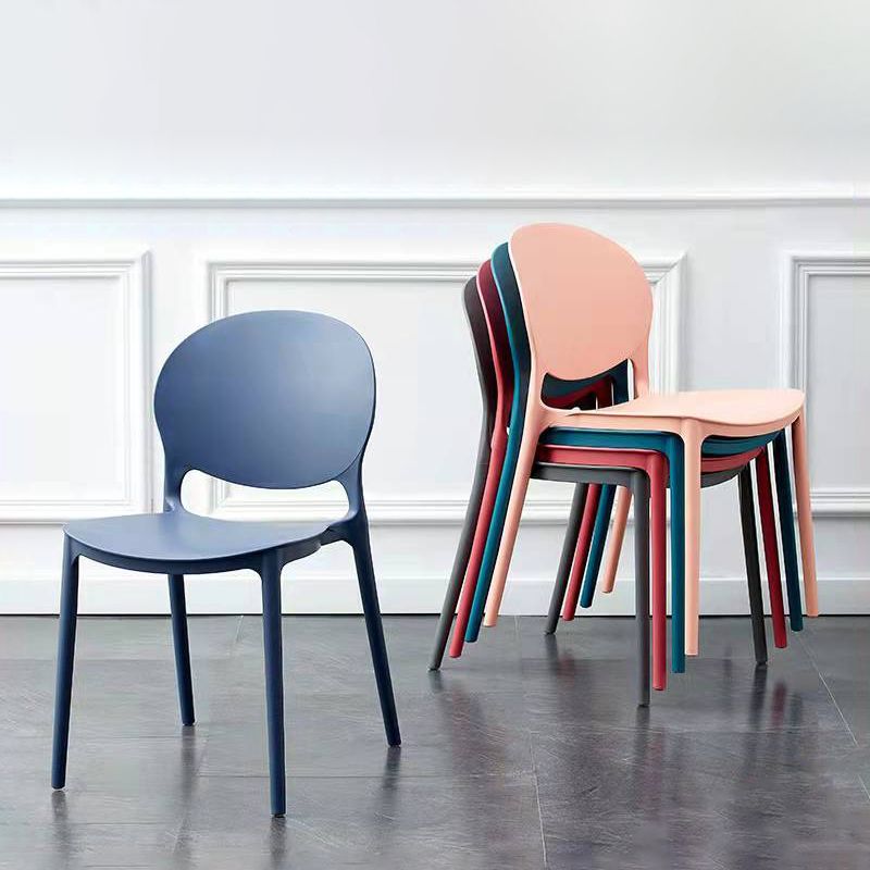 Contemporary Plastic Side Chair Home Armless Stacking Open Back Dining Side Chair Clearhalo ' kitchen&dining_furn' 'Dining Chairs' 'Dining Tables & Seating' 'dining_chair' 'furn' 'furn_dining_chair' 'Furniture' 'furniture_dining_chair' 'Kitchen & Dining Furniture' 'kitchen' 1200x1200_ebd5a11e-f448-4a4f-8caa-32ce1040fab0