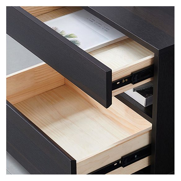 Moderne massive Holz Nacht Tabelle 2 Schubladen Aufbewahrungsbett Nachttisch