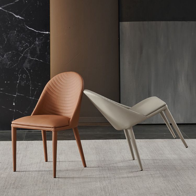 Contemporary Armless Solid Back Chairs Leather Dining Chair for Home Clearhalo 'Dining Chairs' 'Dining Tables & Seating' 'dining_chair' 'furn' 'furn_dining_chair' 'Furniture' 'Kitchen & Dining Furniture' 1200x1200_ebd7704b-70aa-4c9e-83f5-7d1568735b24