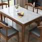 Traditional Fixed Marble Top Dining Room Table with 4 Solid Wood Legs for Kitchen Dining Set Clearhalo 'Dining Room Sets' 'Dining Tables & Seating' 'dining_room_set' 'furn' 'furn_dining_room_set' 'Furniture' 'furniture_dining_room_set' 'Kitchen & Dining Furniture' 'kitchen&dining_furn' 'kitchen' 1200x1200_ebd78815-3b78-424a-9f72-19882998e189