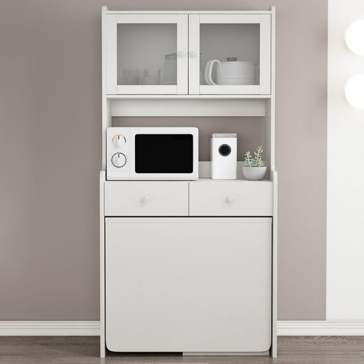 1/3 pezzo di rettangolo a forma di pranzo mobili set in bianco