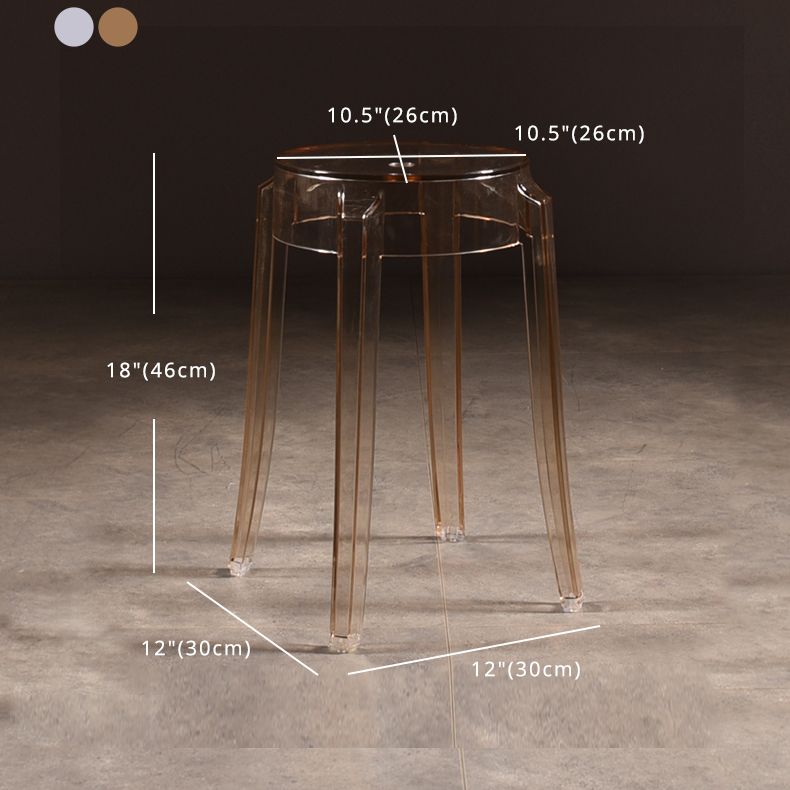 Modern Style Bar-stool Acrylic Round Counter Bar Stool for Kitchen Bar Clearhalo 'Bar Furniture' 'Bar Stools' 'bar_stools' 'furn' 'furn_bar_stools' 'Furniture' 'Kitchen & Dining Furniture' 1200x1200_ebd80372-3def-4224-a200-a6ab570d6ce1