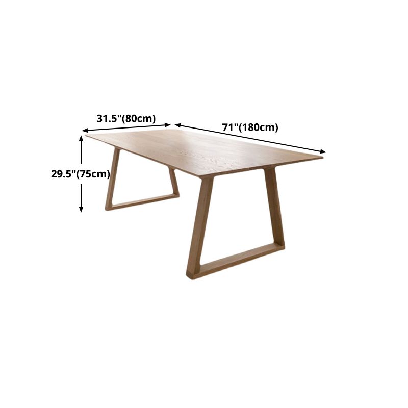 Solid Wood Contemporary Rectangular Table Wood Top Table with Sled Base Clearhalo ' dining_table' 'Dining Tables & Seating' 'Dining Tables' 'furn' 'furn_dining_table' 'Furniture' 'furniture_dining_table' 'Kitchen & Dining Furniture' 'kitchen&dining_furn' 'kitchen' 'kitchen_dining_table' 1200x1200_ebd89dc1-a9b2-489b-af8c-cecda06f8635