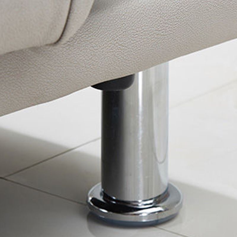 Contemporary Faux Leather Biscuit Back Armless Sofa For Living Room