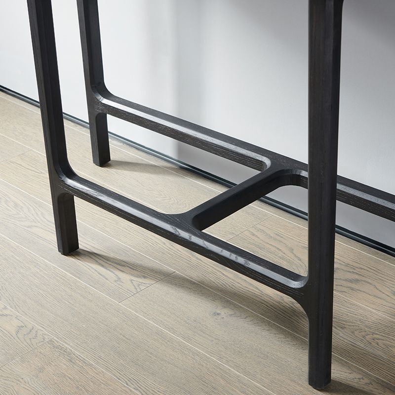 Tavolo da console a mezzaluna moderna tavolo di divano console in legno in nero