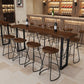 Set da pranzo per pub Glam Wood 1/2/5/7/9 pezzi Set tavolo da bar pub in marrone