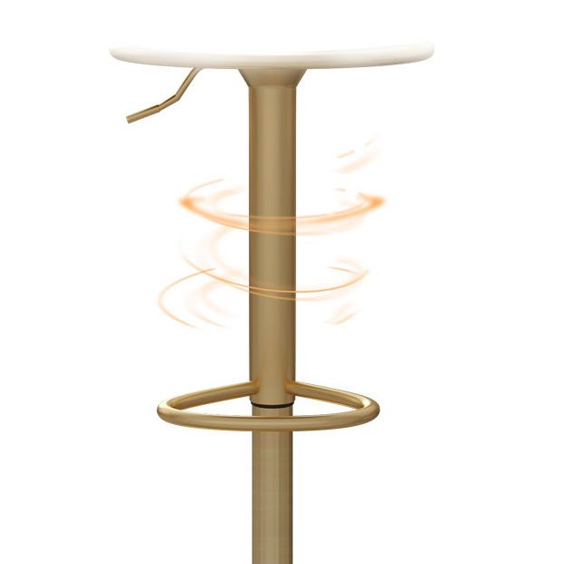 Glam Iron Adjustable Swivel Barstool Low Back Indoor Tall Stool with Upholstered Seat Clearhalo 'Bar Furniture' 'Bar Stools' 'bar_stools' 'furn' 'furn_bar_stools' 'Furniture' 'furniture_bar_stools' 'Kitchen & Dining Furniture' 1200x1200_ebda70c4-4b91-4a3c-9ffe-79fe48fd1e9b