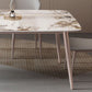 Glam Sintered Stone Dining Table Set 1/5/7 Pieces Dining Set for Kitchen
