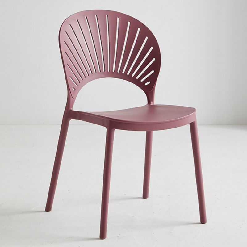Contemporary Style Plastic Open Side Chair Colorful Stacking Dining Chairr for Home Clearhalo ' kitchen&dining_furn' 'Dining Chairs' 'Dining Tables & Seating' 'dining_chair' 'furn' 'furn_dining_chair' 'Furniture' 'furniture_dining_chair' 'Kitchen & Dining Furniture' 'kitchen' 1200x1200_ebdbf5a7-d864-4ff7-af24-05351e731343