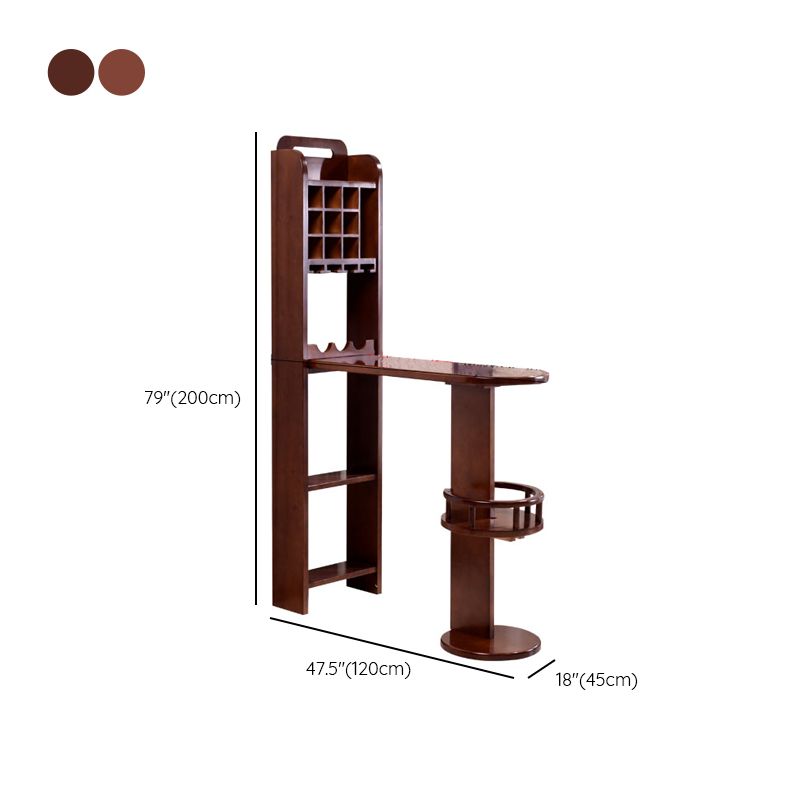 Moderner Bar-Esstisch aus Gummiholz, Ellipsen-Bartisch für die Küche