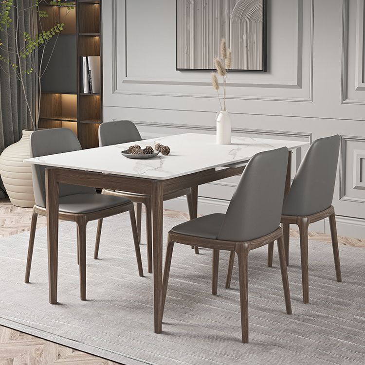 Extendable Sintered Stone Top Dining Set Rectangle 1/4/5/7 Pieces Dining Room Table Set Clearhalo 'Dining Room Sets' 'Dining Tables & Seating' 'dining_room_set' 'furn' 'furn_dining_room_set' 'Furniture' 'furniture_dining_room_set' 'Kitchen & Dining Furniture' 1200x1200_ebe4bea1-0930-4beb-b80c-7973ff408061