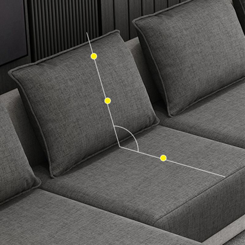 Round Armrest Cushioned Back Cotton Sofa Bed Sponge/latex Padded Sofa