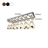 Metal Hanging Glass & Stemware Holder Industrial Single Rail Glass Rack