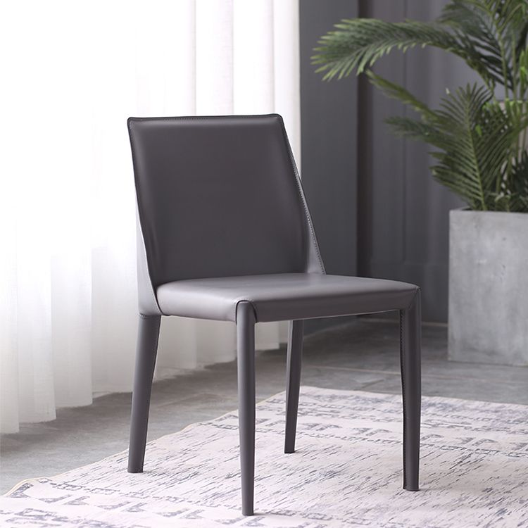 Designer Style Study Room Chair Matte Finish Leather Parsons Dining Chair (Set of 2) Clearhalo ' kitchen&dining_furn' 'Dining Chairs' 'Dining Tables & Seating' 'dining_chair' 'furn' 'furn_dining_chair' 'Furniture' 'furniture_dining_chair' 'Kitchen & Dining Furniture' 'kitchen' 1200x1200_ebe8440f-e301-4e98-9972-02ee567d1273
