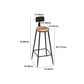 Industrial Metal Counter-height Stool Footrest Low Back Outdoor Counter Bar Stool in Black Clearhalo 'Bar Furniture' 'Bar Stools' 'bar_stools' 'furn' 'furn_bar_stools' 'Furniture' 'Kitchen & Dining Furniture' 1200x1200_ebe85681-62e0-42c1-9d38-00f4ae44d4b5
