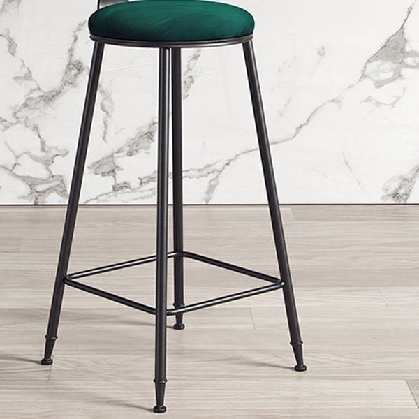 Contemporary Style Barstool Round Low Back Bar Stool with Black Frame Clearhalo 'Bar Furniture' 'Bar Stools' 'bar_stools' 'furn' 'furn_bar_stools' 'Furniture' 'Kitchen & Dining Furniture' 1200x1200_ebe9dab4-a336-463d-a8b2-d59f945d6a6a