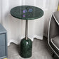 23.6/29.5"H Modern Single Leg Marble Base Metal Solid Color Round Top Coffee Table