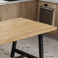 Industrial Solid Wood Rectangle Dining Khaki Standard Dining Table with Trestle Base Clearhalo ' dining_table' 'Dining Tables & Seating' 'Dining Tables' 'furn' 'furn_dining_table' 'Furniture' 'furniture_dining_table' 'Kitchen & Dining Furniture' 'kitchen&dining_furn' 'kitchen' 'kitchen_dining_table' 1200x1200_ebebfeaf-d63a-400e-8482-d0758a223ab2
