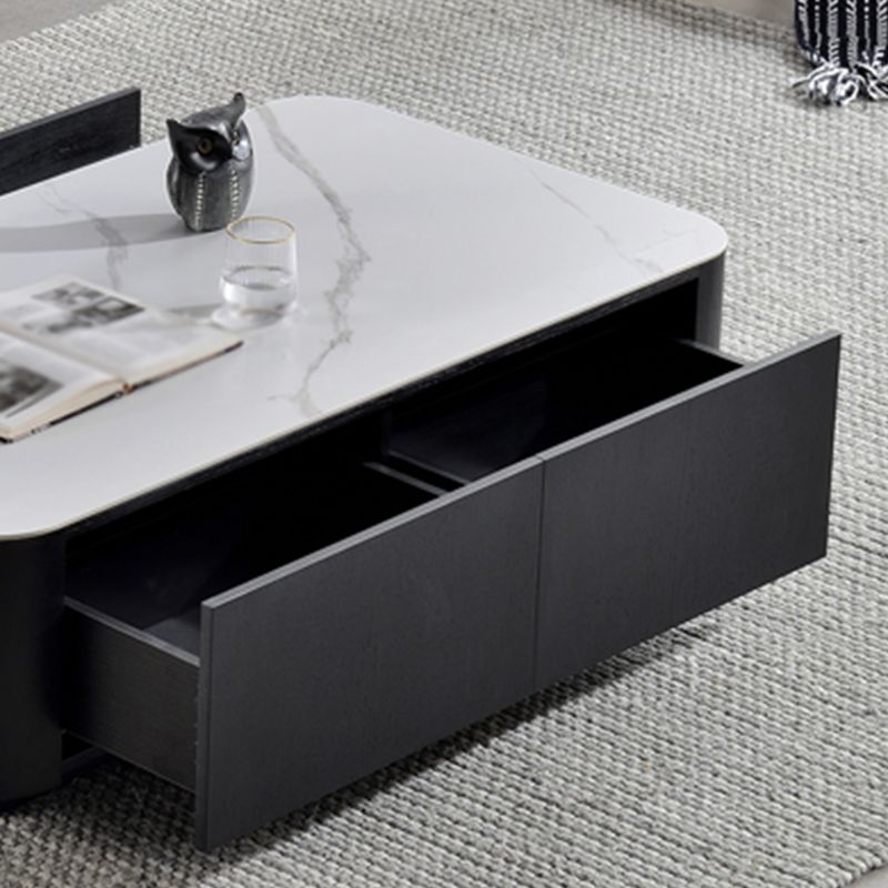 Square Square Block Base Design Slate Plate Table Plate with Drawer Coffee Table Clearhalo 'Coffee & Accent Tables' 'Coffee Tables' 'coffee_tables' 'furn' 'furn_coffee_tables' 'Furniture' 'Living Room Furniture' 1200x1200_ebecd444-1a4c-4552-a40b-0db07c7e8fa6