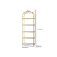 Glam Open Vertical Bookshelf Metal Etagere Shelf Bookcase for Home