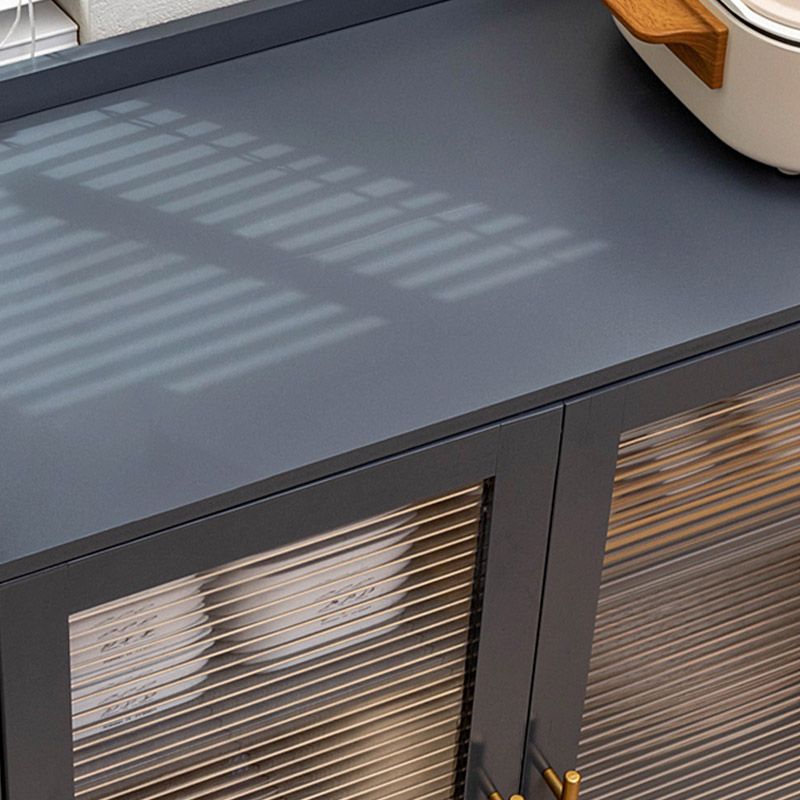 Modern Style Dining Server Acrylic Doors Dining Server in Gray Clearhalo 'buffet_sideboard' 'Buffets & Sideboards' 'furn' 'furn_buffet_sideboard' 'Furniture' 'Kitchen & Dining Furniture' 1200x1200_ebecfc78-5790-4e4a-bf22-338cfe5f6b76