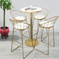 Glam Style Gold Metal Bar Table Round Indoor 41.3"H Pedestal Bistro Table Clearhalo 'Bar Furniture' 'Bar Tables' 'bar_tables' 'furn' 'furn_bar_tables' 'Furniture' 'furniture_bar_tables' 'Kitchen & Dining Furniture' 'kitchen&dining_furn' 'kitchen' 1200x1200_ebed4388-c86d-4d1a-a1d3-6fbc37308795
