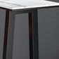 Industrial Style Bistro Bar Desk Stone Rectangle Pub Table for Cafe and Breakroom