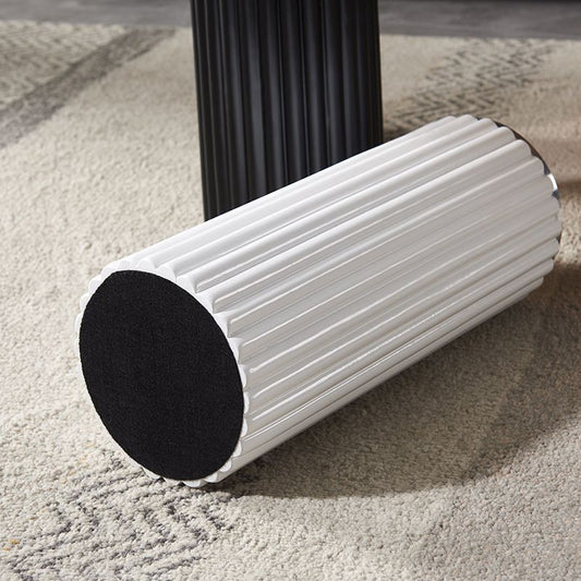 Free Form Glass Top Coffee Table with 3 Steel Legs Single Coffee Table