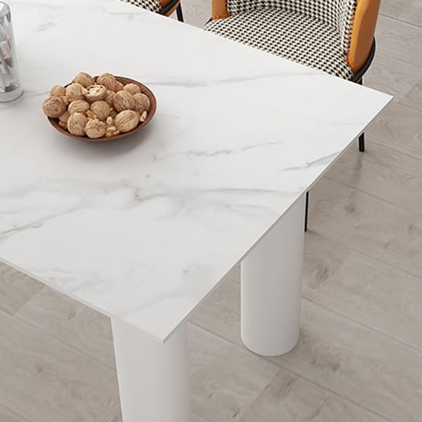 Free Form 3 Legs Modern Style Dining Table White Fixed Table with Sintered Stone Clearhalo ' dining_table' 'Dining Tables & Seating' 'Dining Tables' 'furn' 'furn_dining_table' 'Furniture' 'furniture_dining_table' 'Kitchen & Dining Furniture' 'kitchen&dining_furn' 'kitchen' 'kitchen_dining_table' 1200x1200_ebee2a26-9efc-4c95-abdc-c2a57079e649
