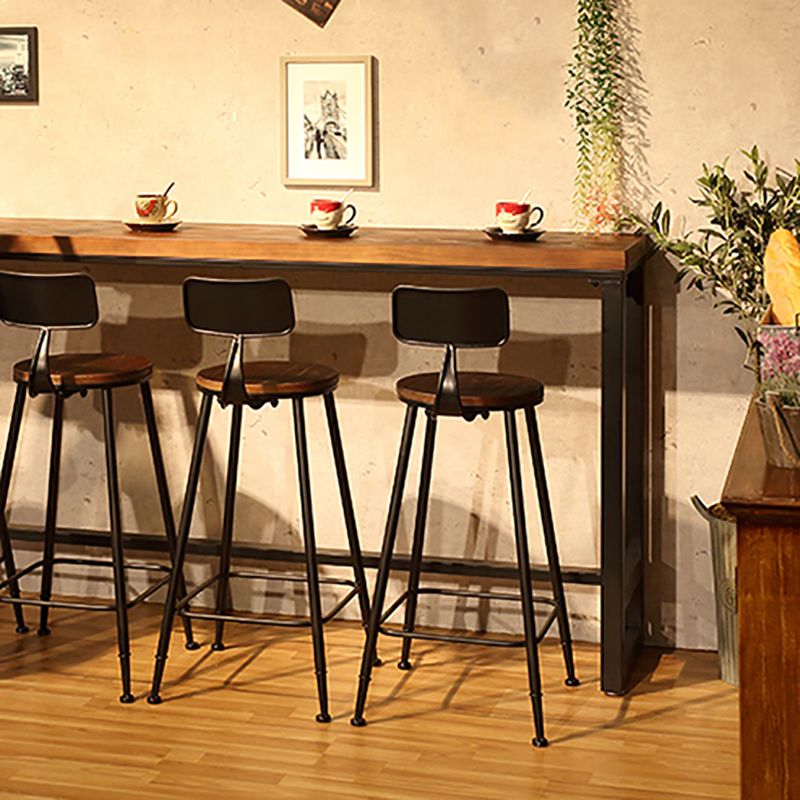 29.53" Industrial Bar and Counter Stool Low Back Stool with 4 Legs Clearhalo 'Bar Furniture' 'Bar Stools' 'bar_stools' 'furn' 'furn_bar_stools' 'Furniture' 'furniture_bar_stools' 'Kitchen & Dining Furniture' 1200x1200_ebee3698-91f4-4c72-82f4-cb16d1c67d6b