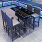 Industrial Style Bistro Bar Table Metal Base Bar Table for Bar Clearhalo 'Bar Furniture' 'Bar Tables' 'bar_tables' 'furn' 'furn_bar_tables' 'Furniture' 'Kitchen & Dining Furniture' 1200x1200_ebf00e09-15ec-4ad5-8fe9-17815b7336e4