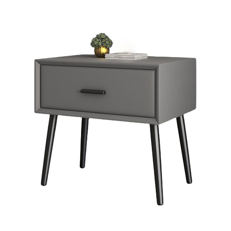 モダンなウッドナイトスタンド18.5 "高さの長方形ナイトスタンドが引き出し付き